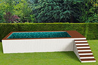 Ibiza Piscina 300x800cm (Specchio d'acqua 240x640cm)