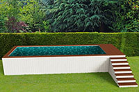 Corfù Piscina 300x900cm (Specchio d'acqua 240x740cm)