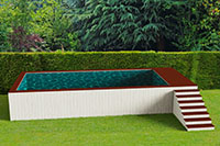 Positano Piscina 400x900cm (Specchio d'acqua 340x740cm)