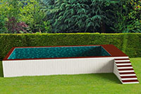 Rio Piscina 400x1000cm (Specchio d'acqua 340x840cm)