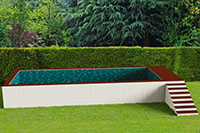Portofino Piscina 400x1100cm (Specchio d'acqua 340x940cm)