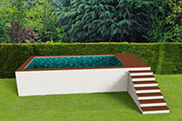Santorini Piscina 300x700cm (Specchio d'acqua 240x540cm)